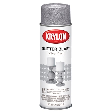 Krylon Krylon Glitter Blast Silver Flash Spray  Paint 5.75 oz K03802000